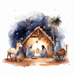 Nativity scene clipart, christmas design nativity Religious art Christian, watercolor, white background