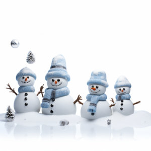 snowmans at the bottom of the picture, white background, hd, hr, 12k