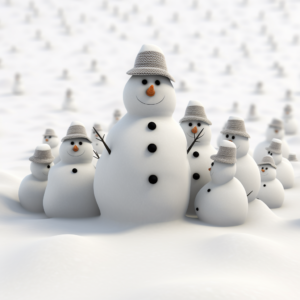 snowmans at the bottom of the picture, white background, hd, hr, 12k