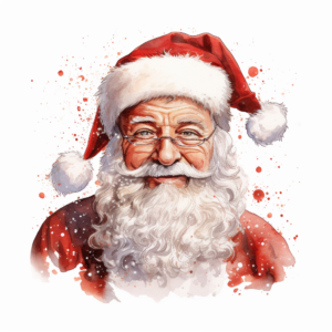 santa father sublimation,felling happy,white background