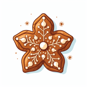 christmas vector, cookie, flat style, white background