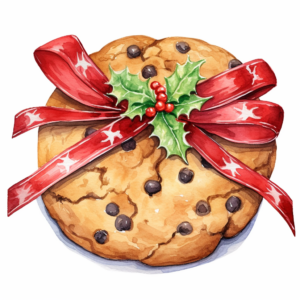 watercolor cookie Xmas clipart
