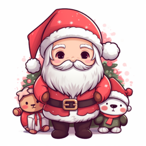 cute kawaii santa clause