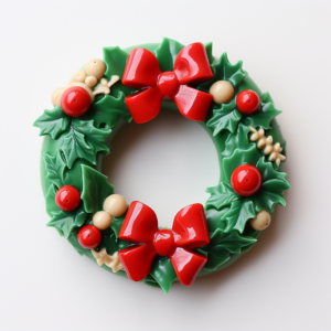 Christmas wreath refrigerator magnet, resin, cute, simple, simple, European and n crafts, product design, handmade,