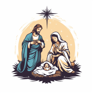 nativity svg, white background