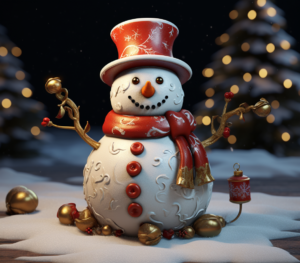 3D Christmas Snowman