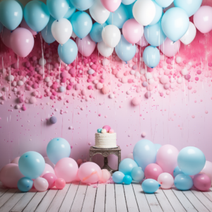 Birthday Cake Smash photo backdrop wall --v 5.2