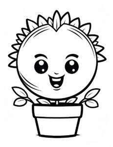 coloring page for kids,cute plain cartoon, simple dainty thick black line, black and white,vector art on a white background --no shading --ar 85:110 --v 5.2
