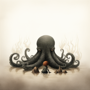 octopus with tentacles, by Jon Klassen --v 5.2