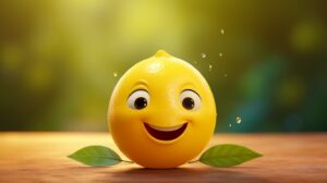 a friendly lemon in pixar animation style --ar 16:9 --v 5.2