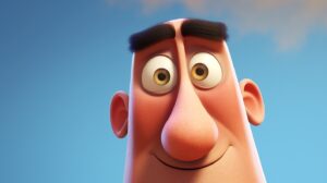 a nose in pixar animation style with a bright background --ar 16:9 --v 5.2
