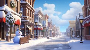 winter in pixar animation style --ar 16:9 --v 5.2