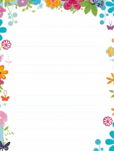 ccreate a border for a girl scouts troop newsletter, blank in middle, fun girly colorful design --ar 3:4 --v 5.2