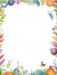 Watercolor frame of wiggly, crawling, happy, and adventurous caterpillars, isolated at the edge of the writing paper and stationery, lined page, dancing in harmony with the subtle waves of the paper as if inviting you to join their jubilant parade. Feel the texture of the colors as they merge with the whimsy of the caterpillars, each one telling a unique story, beckoning you into a world where creativity knows no bounds. Embrace this moment, for it's a celebration of life's simple joys, captured on a canvas that resonates with every stroke of your pen --ar 17:22 --v 5.2