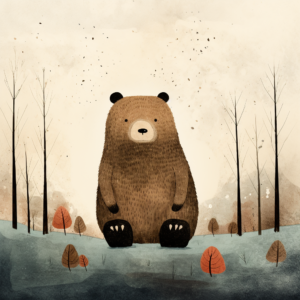 jon klassen style childrens illustration bear --v 5.2