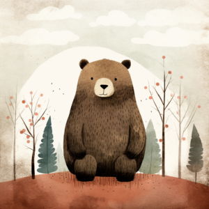 jon klassen style childrens illustration bear --v 5.2