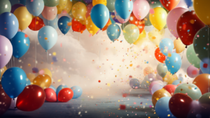 ad2b553e-ad57-4b98-bf29-72890d86c310 ::0 PPT background, using one texture in confetti and balloons, and creating the atmosphere of festive and joyful --no hands human face text font letters --ar 16:9 --v 5.2