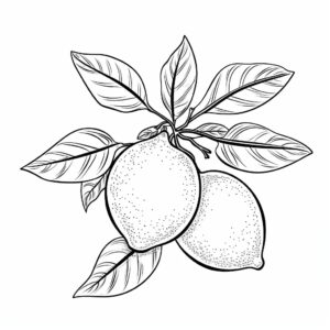 a lemon, outline only, children coloring book, white background --v 5.2