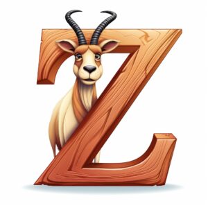 drawing of an antelope that stands astride, forms a capital letter Z, cartoon style, animated, white background --v 5.2