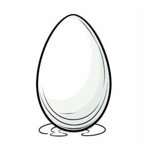 egg outline, simple graphics, no details, no background, no noise, white full equipment, clean, coloring book for kids --v 5.2