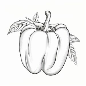 one Red pepper, outline only, anti-stress coloring book, white background --v 5.2