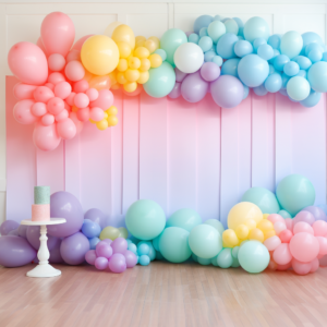 Pastel Balloons Backdrops, Rainbow Balloon --v 5.2