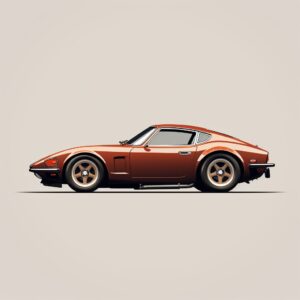"Create a captivating and realistic 2D illustration of the side profile of the Toyota 2000GT, inspired by the unique description provided. The illustration should reflect the elegant and iconic design elements of the historical model, infused with a touch of pixel art style. Pay meticulous attention to detail as you bring to life the long, sleek hood extending fluidly towards the rear of the car. Emphasize the round headlights, radiator grille, and the overall modern yet sophisticated expression at the front. The wide and rounded forms of the glass surfaces should convey a sense of spaciousness within the car's interior. The rising roofline above the windows accentuates the dynamic and flowing appearance of the vehicle. Focus on the fine details and graceful lines that contribute to the striking aesthetic of the Toyota 2000GT. The rear design should echo the overall balance and elegance, with rounded forms and delicate lines enhancing the sophistication of the taillights and design accents. Infuse the pixel art style with a realistic touch, capturing the essence of the Toyota 2000GT's forward-thinking and modern aesthetic. The result should be a visually appealing and memorable representation of this remarkable historical automobile."
