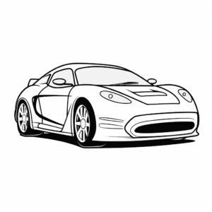 cool sports cars coloring page for kids, simple line art, simplified details, simplistic lines, style waw, 4k, hd