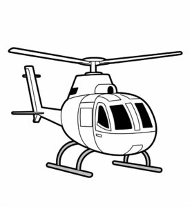 coloring page of cartoon simple Helicopter With a caption, in the style of gerd arntz, simple line drawings, doug hyde --ar 59:64 --style raw --stylize 50