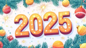 New Year's night background with, Sparkler firework light text "2025", ornaments and garland, close-up, high-resolution photography. High detail, high resolution 32K, stock photography, --no dark --chaos 20 --ar 16:9 --quality 2 --style raw --sref 3482248574 --stylize 250 --v 6.1